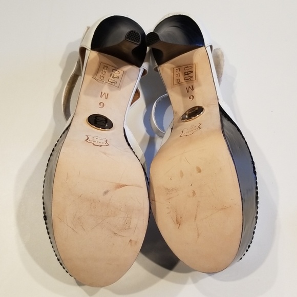 Bebe Meagan White Open-Toe Heels - Picture 4 of 6